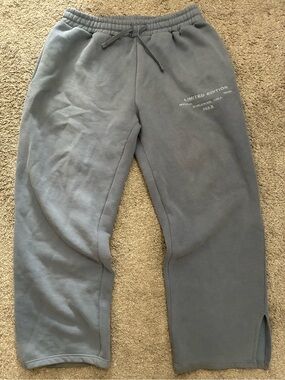 Boohoo Kids Gray 'Limited Edition' Sweatpants with Drawstring